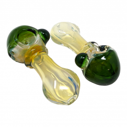 4" Heavy Gold Fumed Single Rim Hand Pipe (Pack of 2) [RKB52]